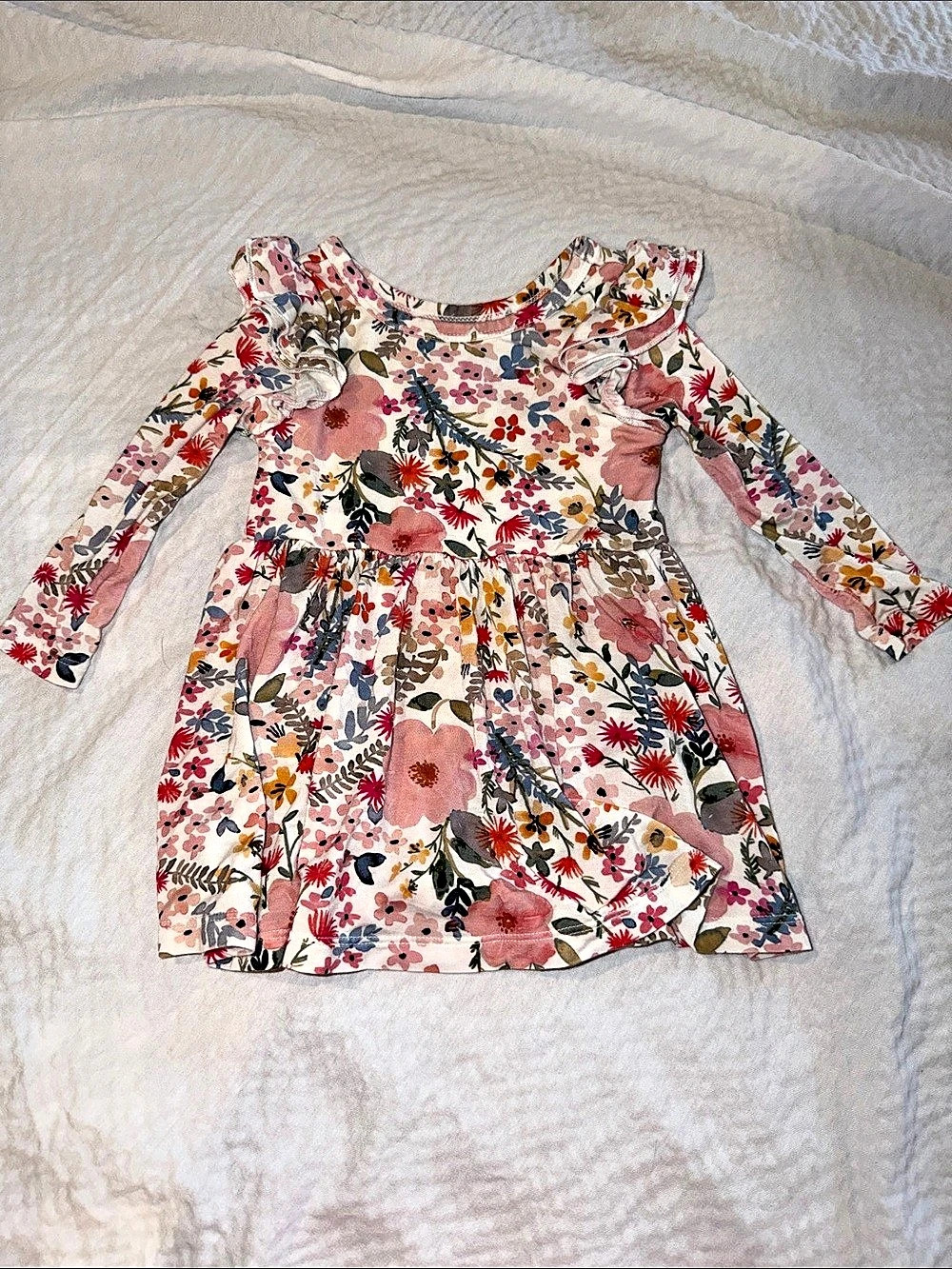 Little Sleepies Play Twirl Dress 6-12 months Mauve Meadows EUC
